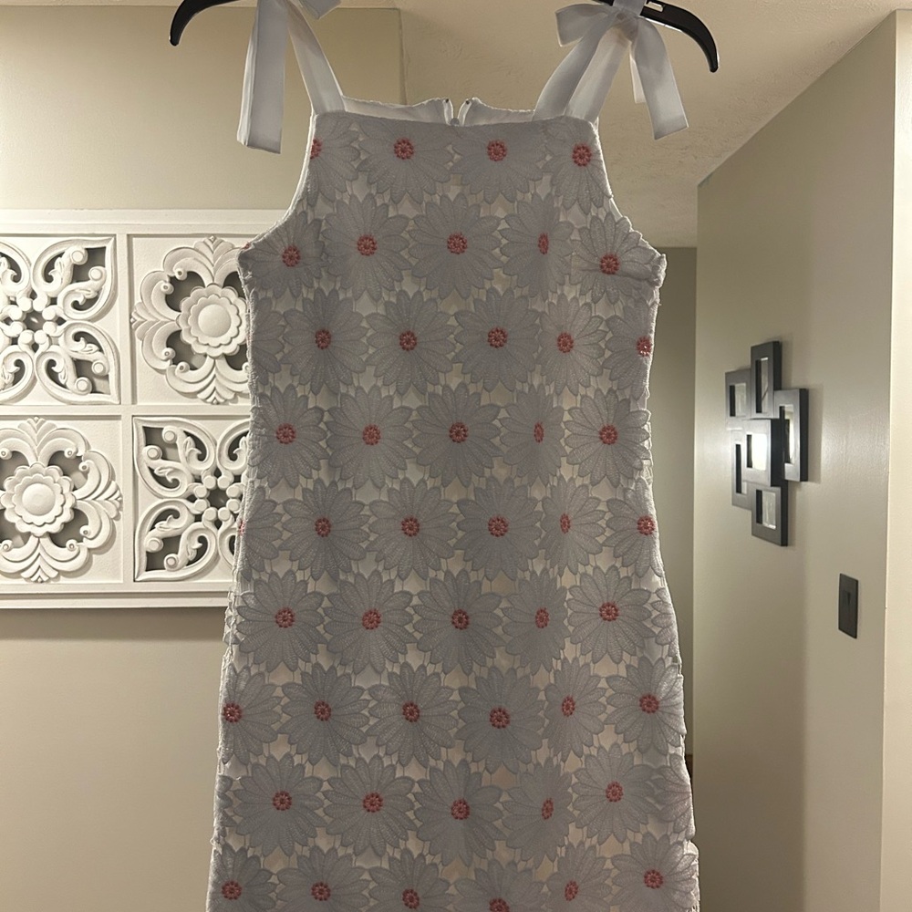 Gianni Bini White and Pink Floral Kids Dress